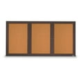 thumbnail image 1 of United Visual Products UV306-BRONZE-CORK 72 x 36 in. Triple Door Traditional Indoor Enclosed Corkboard with Natural Self-healing Cork Backing Board & Bronze Anodized Aluminum Frame, 1 of 1