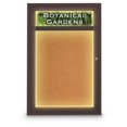thumbnail image 1 of United Visual Products UV350HI-BRONZE-CORK 24 x 36 in. Single Door Traditional Indoor with Header & Illumination Enclosed Corkboard with Cork Backing Board & Bronze Anodized Aluminum Frame, 1 of 1