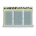 thumbnail image 1 of United Visual Products UV354HI-SATIN-CLOUD 72 x 48 in. Triple Door Traditional Indoor with Header & Illumination Enclosed Corkboard with Cloud Fabric Backing Board & Satin Anodized Aluminum Frame, 1 of 1