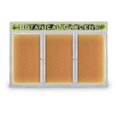 thumbnail image 1 of United Visual Products UV354HI-SATIN-CORK 72 x 48 in. Triple Door Traditional Indoor with Header & Illumination Enclosed Corkboard with Natural Self-healing Cork & Satin Anodized Aluminum Frame, 1 of 1
