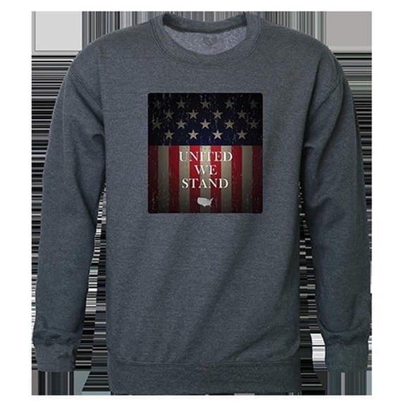 United We Graphic Crewneck Sweatshirt, Heather Charcoal - Large