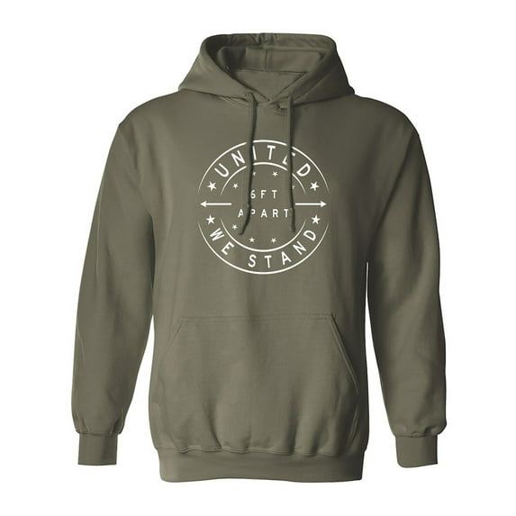 United We Stand - 6 ft Apart Adult Hooded Sweatshirt
