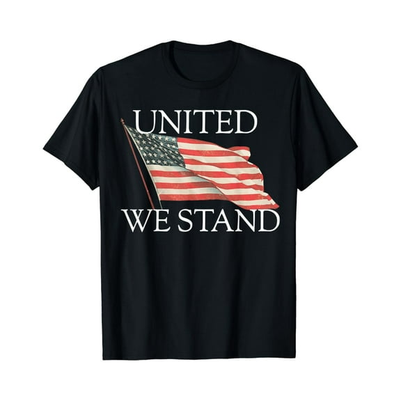 United We Stand American Flag Tee Patriotic USA FLAG T-shirt