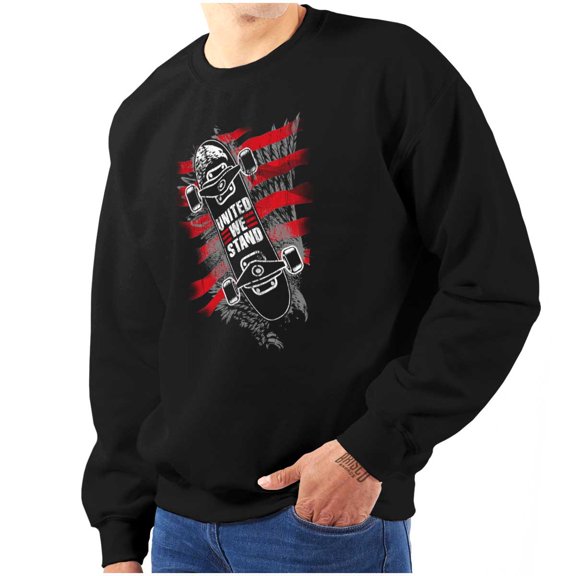 United We Stand American Skateboarder Sweatshirt for Men or Women Brisco Brands X