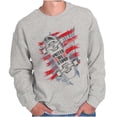 thumbnail image 1 of United We Stand American Skateboarder Unisex Plus Fleece Graphic Sweatshirt Brisco Brands 2X, 1 of 6