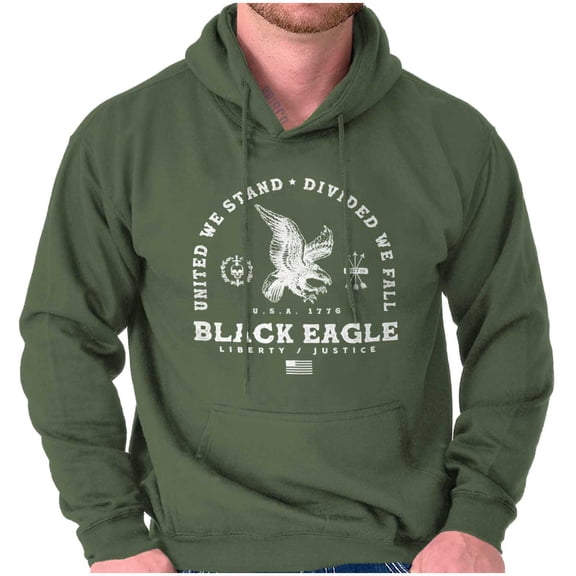 United We Stand Black Eagle Liberty Hoodie Sweatshirt Women Men Brisco Brands L