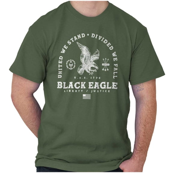 United We Stand Black Eagle Liberty Men's Graphic T Shirt Tees Brisco Brands M