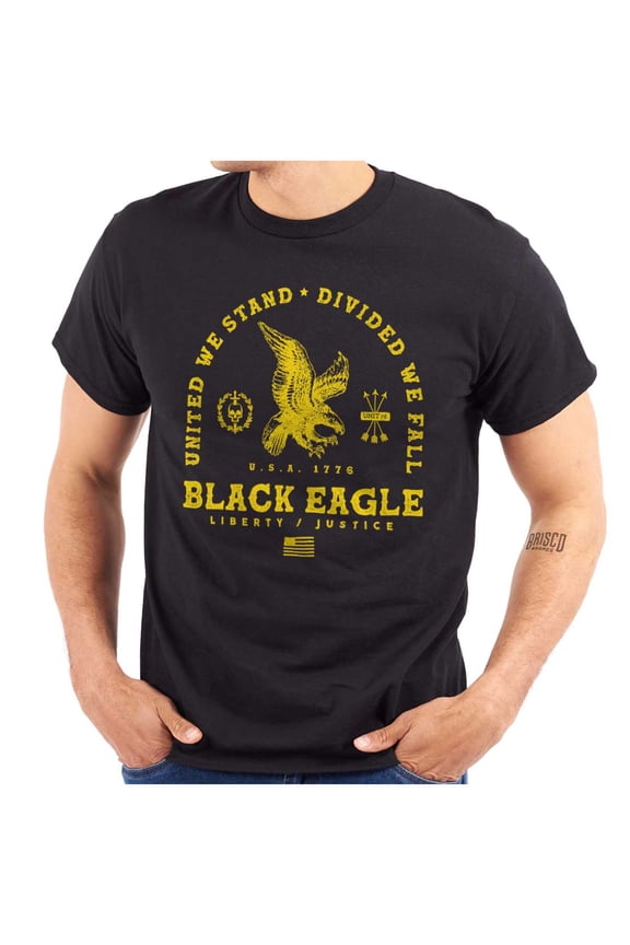 United We Stand Black Eagle Liberty Men's Graphic T Shirt Tees Brisco Brands S