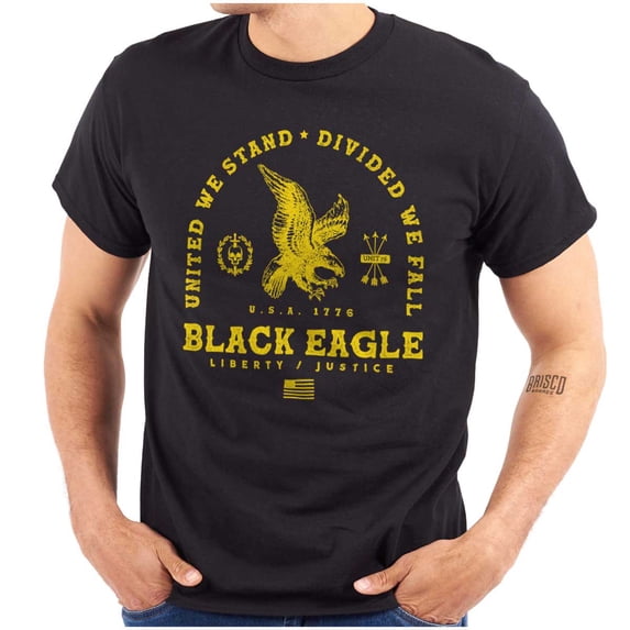 United We Stand Black Eagle Liberty Plus Size Crewneck Graphic Tee Shirt Brisco Brands 5X