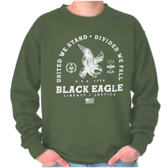 United We Stand Black Eagle Liberty Sweatshirt for Men or Women Brisco Brands S