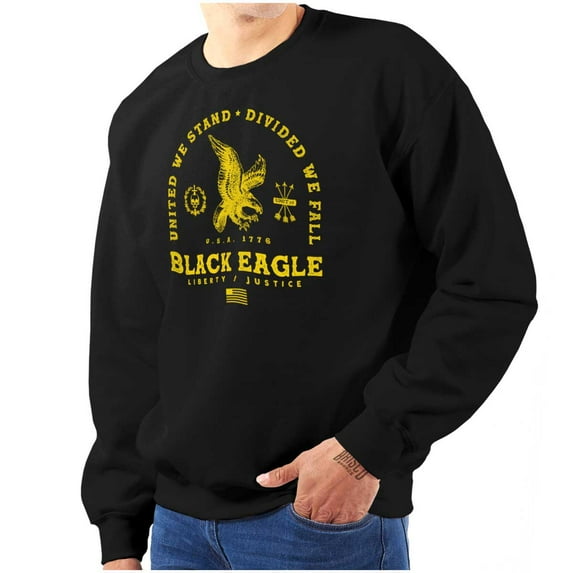 United We Stand Black Eagle Liberty Sweatshirt for Men or Women Brisco Brands S