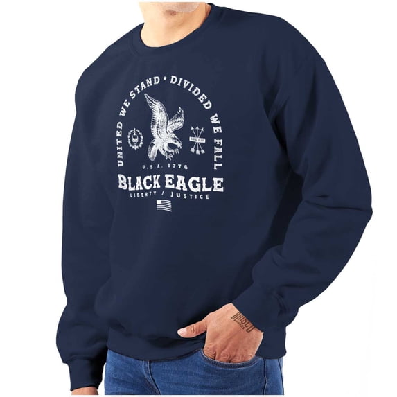 United We Stand Black Eagle Liberty Unisex Plus Fleece Graphic Sweatshirt Brisco Brands 3X