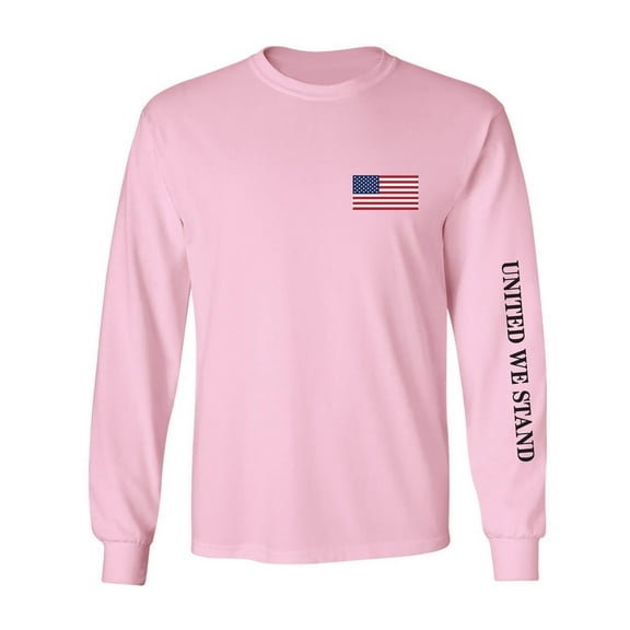 United We Stand Black Ink Sleeve Print Adult Long Sleeve T-shirt