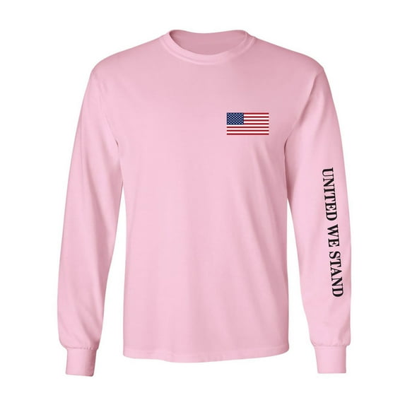 United We Stand Black Ink Sleeve Print Adult Long Sleeve T-shirt