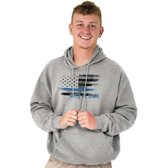 United We Stand Blue Live Matter Flag Hoodie Sweatshirt Women Men Brisco Brands M