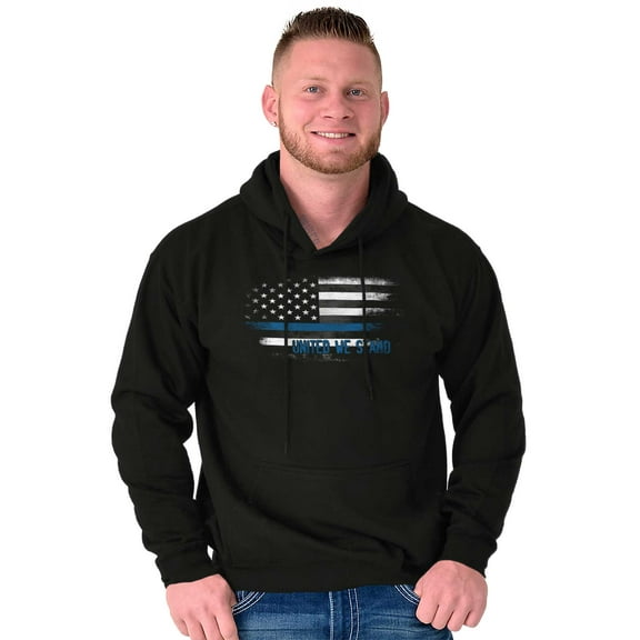 United We Stand Blue Live Matter Flag Unisex Plus Fleece Graphic Hoodie Brisco Brands 5X