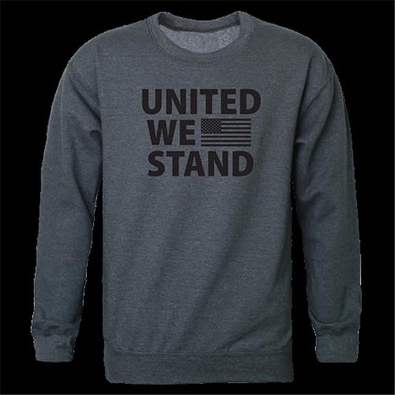 United We Stand Graphic Crewneck Sweatshirt, Heather Charcoal - Extra Large