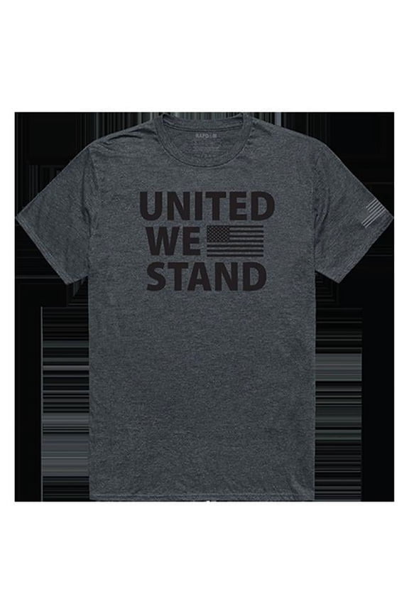 United We Stand Tactical Graphic T-shirt, Heather Charcoal - Small