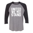 thumbnail image 1 of United We Stand Unisex 3/4 Sleeve Baseball Raglan Tee, 1 of 2