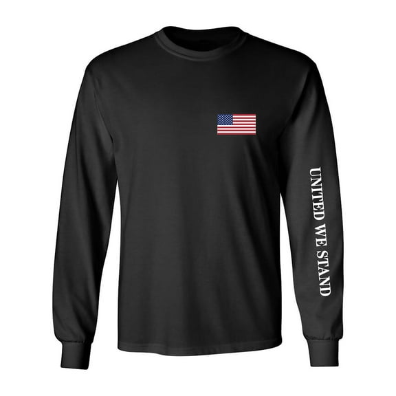 United We Stand White Sleeve Print Adult Long Sleeve T-shirt