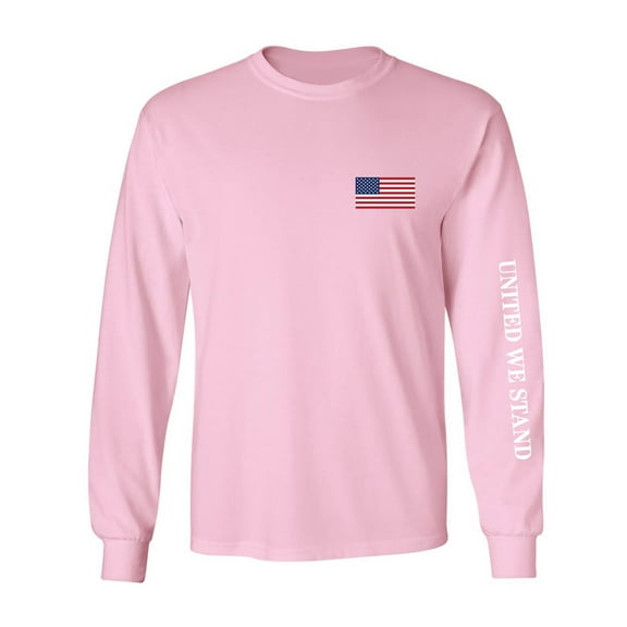 United We Stand White Sleeve Print Adult Long Sleeve T-shirt