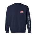 thumbnail image 1 of United We Stand White Sleeve Print Crewneck Sweatshirt, 1 of 3