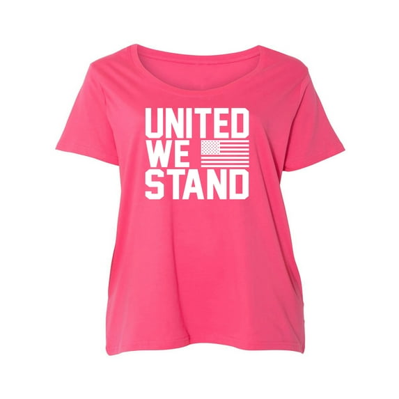 United We Stand Womens Plus Size Scoopneck Tee