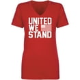 thumbnail image 1 of United We Stand Womens V-Neck T-Shirt, 1 of 2