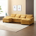 thumbnail image 1 of Modern Large Chenille Fabric U-Shape Sectional Sofa for Living Room, 1 of 19