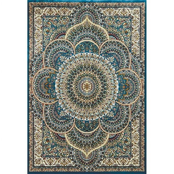 United Weavers 1900 01262 33 2 ft. 7 in. x 3 ft. 11 in. Antiquities Sarouk Mat Rug, Cerulean
