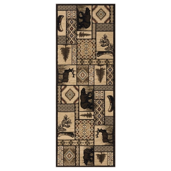 United Weavers Highlands Area Rug 3115 60375 Jungle Mountain Green, 2' x 7'