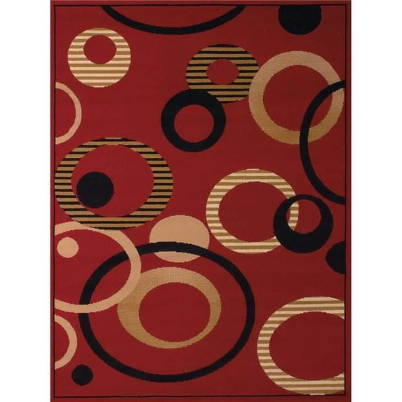 United Weavers 5 ft. 3 in. x 7 ft. 2 in. Dallas Hip Hop Area Rug Red
