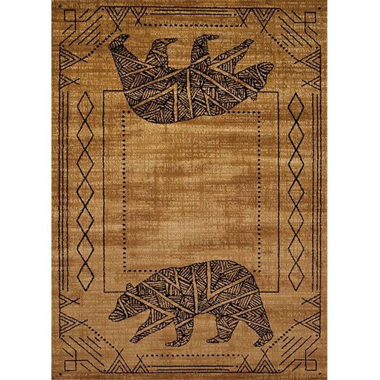 United Weavers 7500561858 5 ft. 3 in. x 7 ft. 2 in. Affinity Bear Cave ...