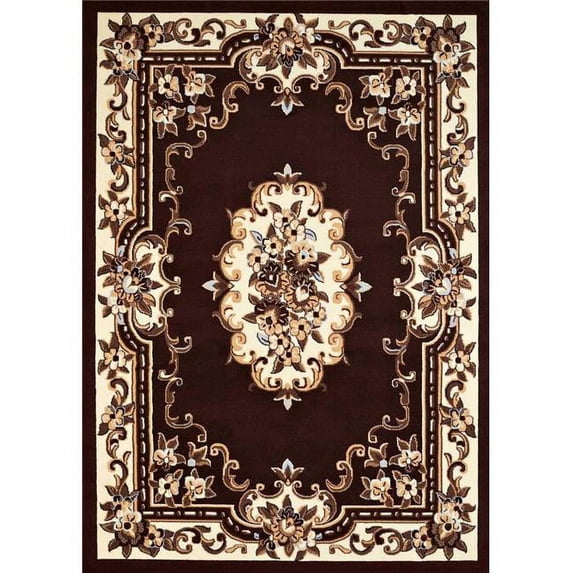 United Weavers 950 10655 28 1 ft. 11 in. x 7 ft. 2 in. Cafe Demitasse Runner Rug, Dark Brown