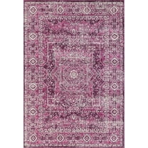 United Weavers Abigail Area Rug 713 21081 Maren Magenta Bordered Medallions 12' 6" x 15' Rectangle