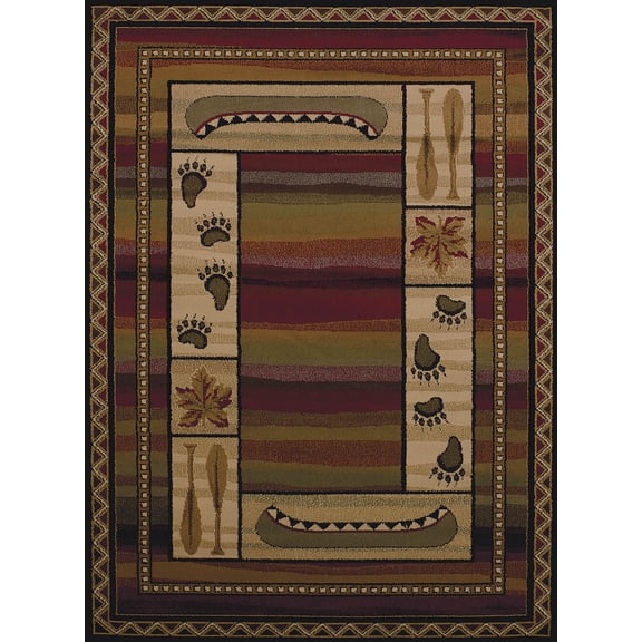 United Weavers Affinity Area Rug 750-04043 Canoe Sunset Boat Print 7' 10" x 10' 6" Rectangle