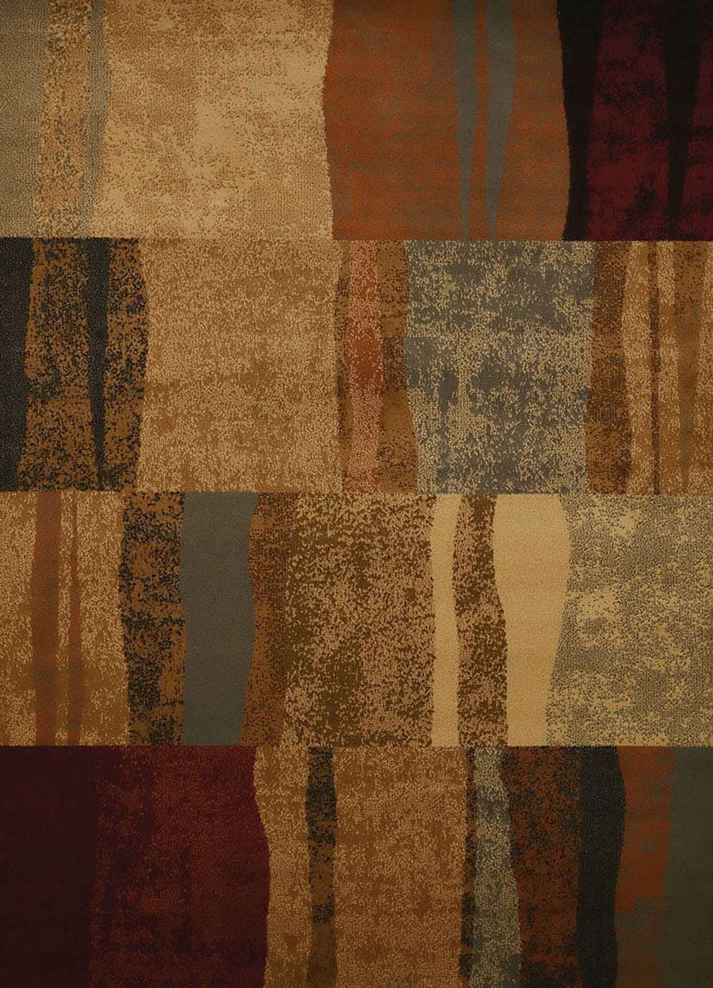 Shadows Brown and Beige Rectangular Polypropylene Area Rug 2' x 3'