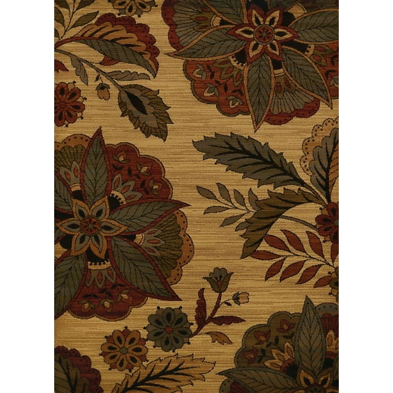 United Weavers Affinity Area Rug 750-04775 Multi Petals Leaves Circles Orbs