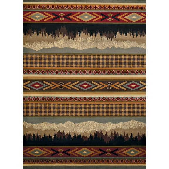 United Weavers Affinity Area Rug 750-06175 Spring Mountain Multi 1' 11" x 7' 2" Rectangle