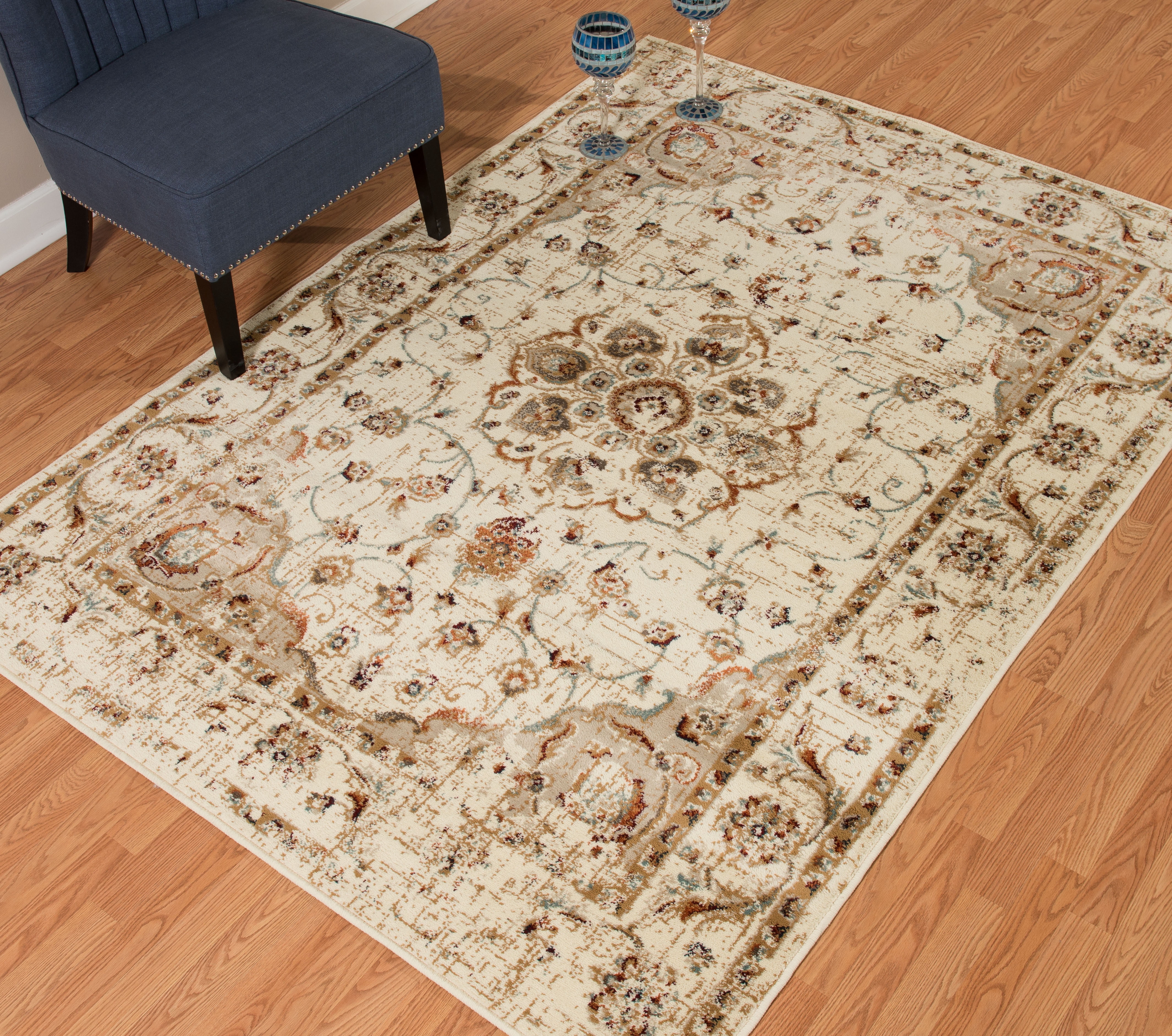 United Weavers Amarna Ponte Vecchio Distressed Linen Woven Olefin Area Rug or Runner