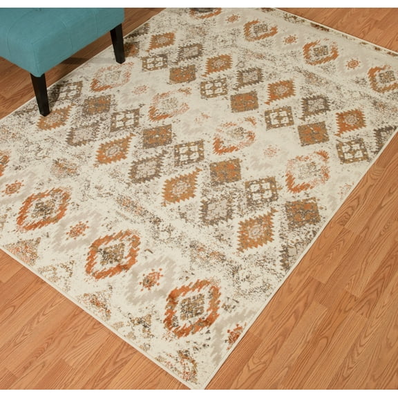 United Weavers Amarna San Paula Distressed Linen Woven Olefin Area Rug or Runner