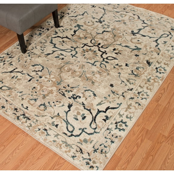 United Weavers Amarna Villa Bella Distressed Linen Woven Olefin Area Rug or Runner