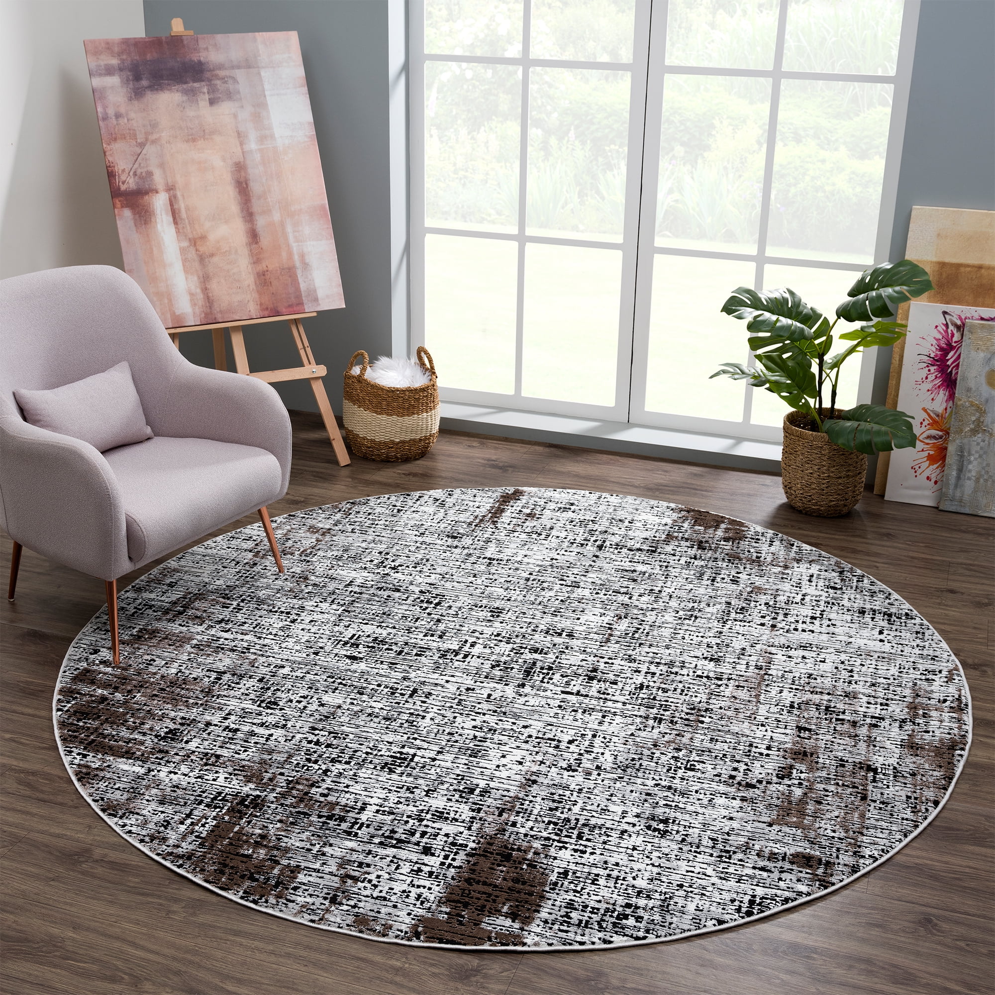 United Weavers Amir Lyra Modern Abstract Area Rug, Multicolor, 7'11" x 7'11"