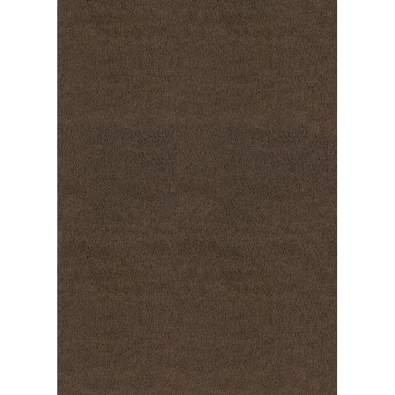 United Weavers Aria Area Rug 701-90050 Brushstrokes Brown Brown Shag Solid 5' 3" x 7' 2" Rectangle