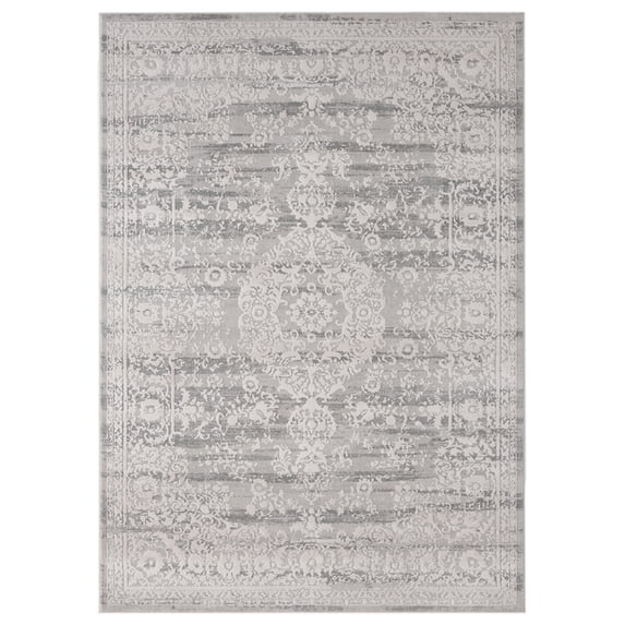 United Weavers Aspen Area Rug 4520 12072 Gondola Grey Scrolls Faded