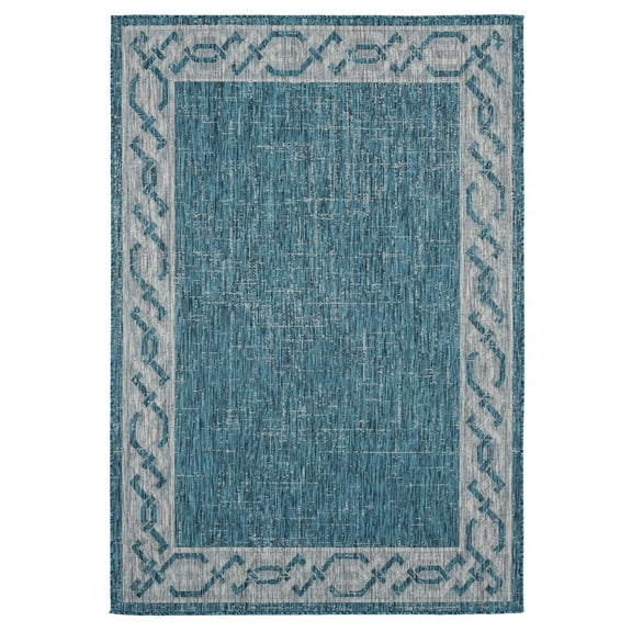 United Weavers Augusta Indoor/Outdoor Area Rug 3900 10063 Whitehaven Aqua 7' 10" x 10' 6" Rectangle