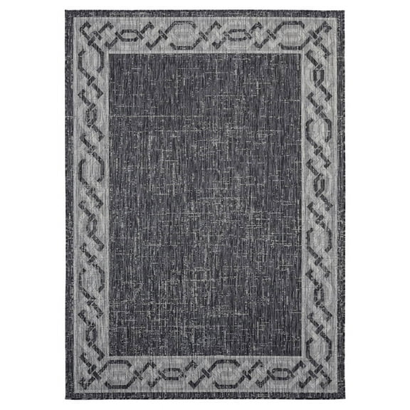 United Weavers Augusta Indoor/Outdoor Area Rug 3900 10070 Whitehaven Black 7' 10" x 10' 6" Rectangle