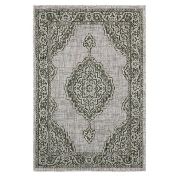 United Weavers Augusta Indoor/Outdoor Area Rug 3900 10245 Sant Andrea Green 5' 2" x 7' 6" Rectangle