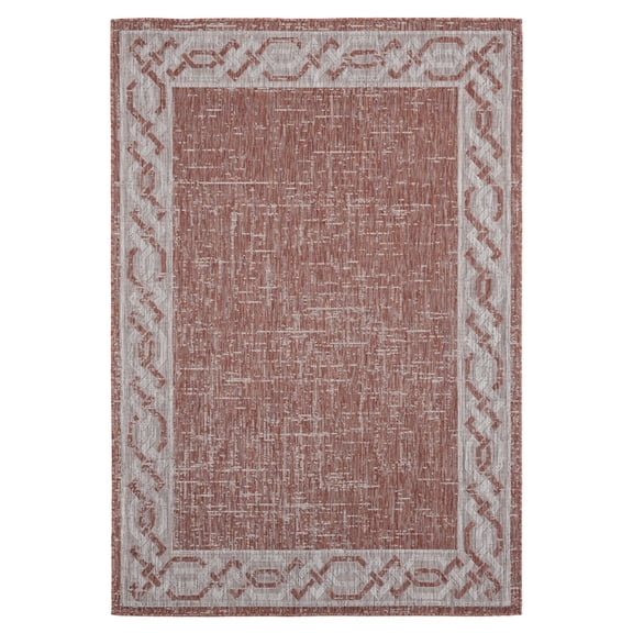 United Weavers Augusta Indoor/Outdoor Area Rug 3900 10029 Whitehaven Terracotta 5' 2" x 7' 6" Rectangle