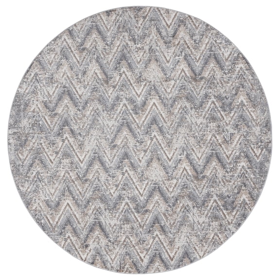 United Weavers Austin Area Rug 4540 20011 Gemology Harvest Chevrons Lines 7' 10 x 7' 10" Round
